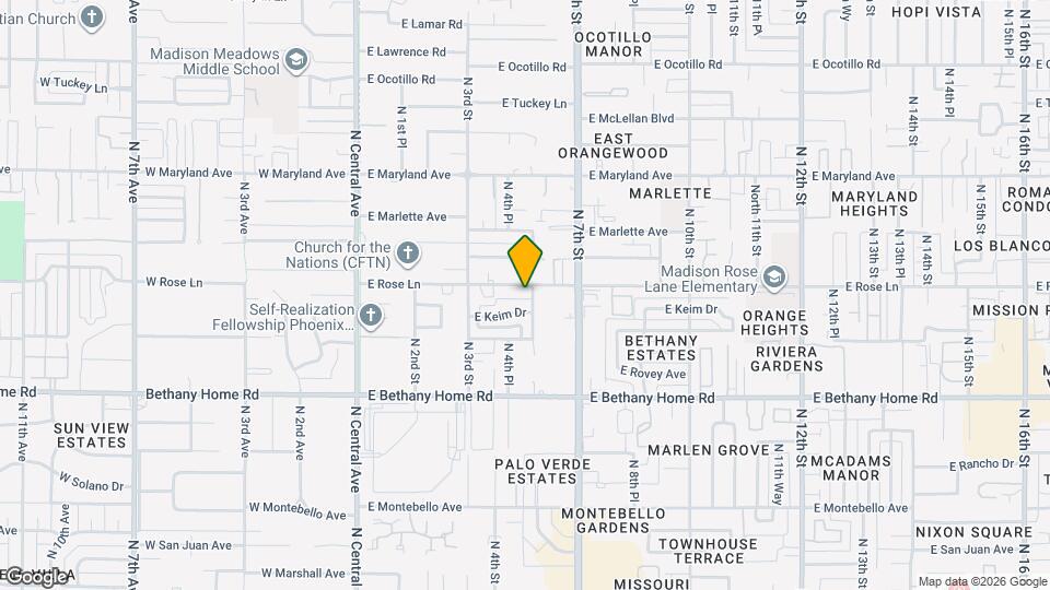 417 E Rose Ln Mapa y Detalles de la Ubicación