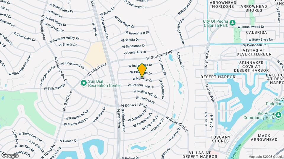9513 W Newport Dr Map and Location Details