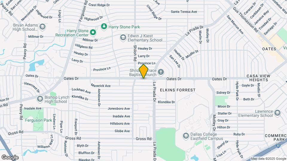 2728 Oates Dr Map and Location Details