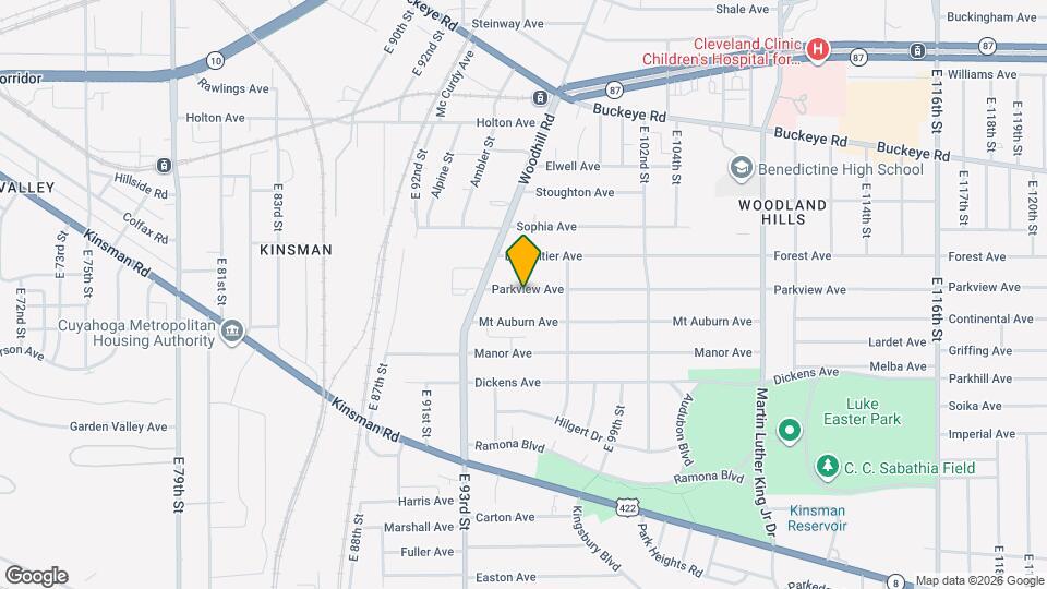 9512 Parkview Ave Map and Location Details