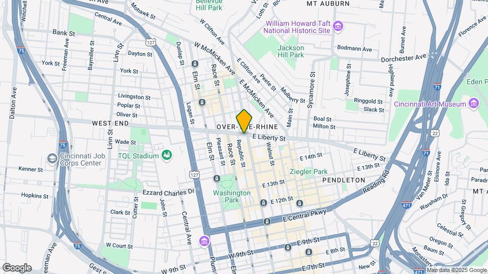 1531 Vine St Map and Location Details