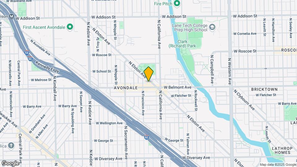 3224 N Elston Ave Map and Location Details