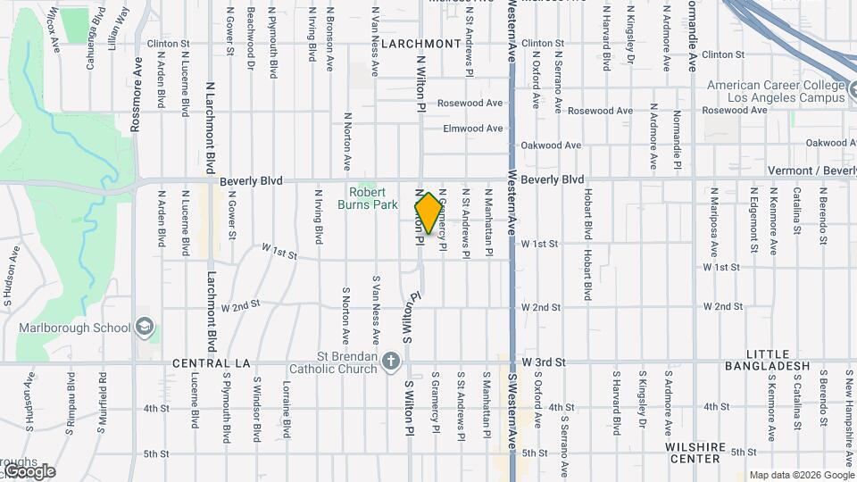 122 N Wilton Pl Map and Location Details