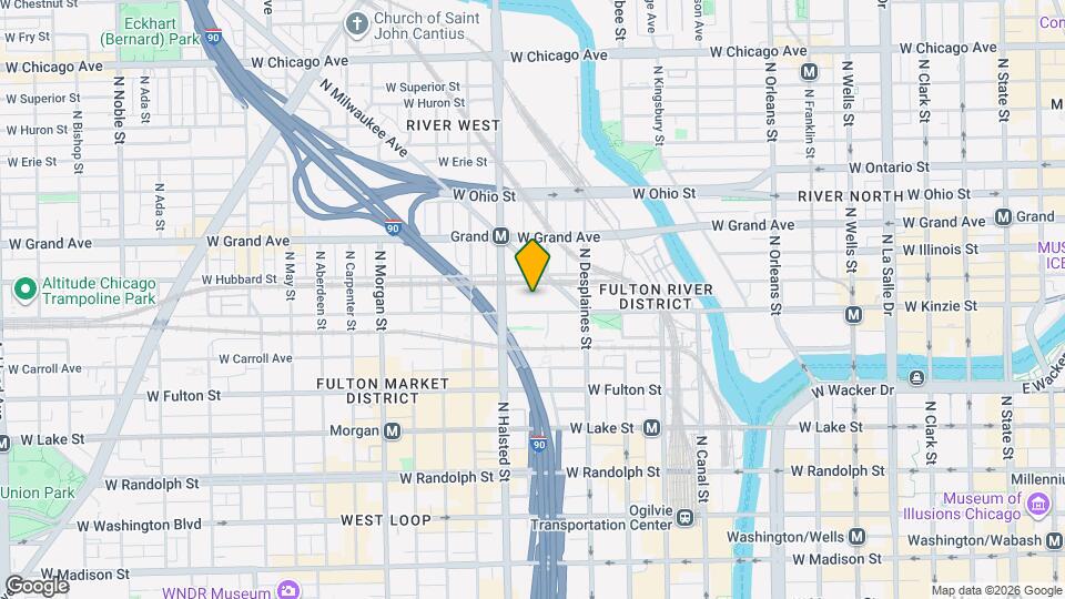 411 N Halsted St, Unit 610 Map and Location Details