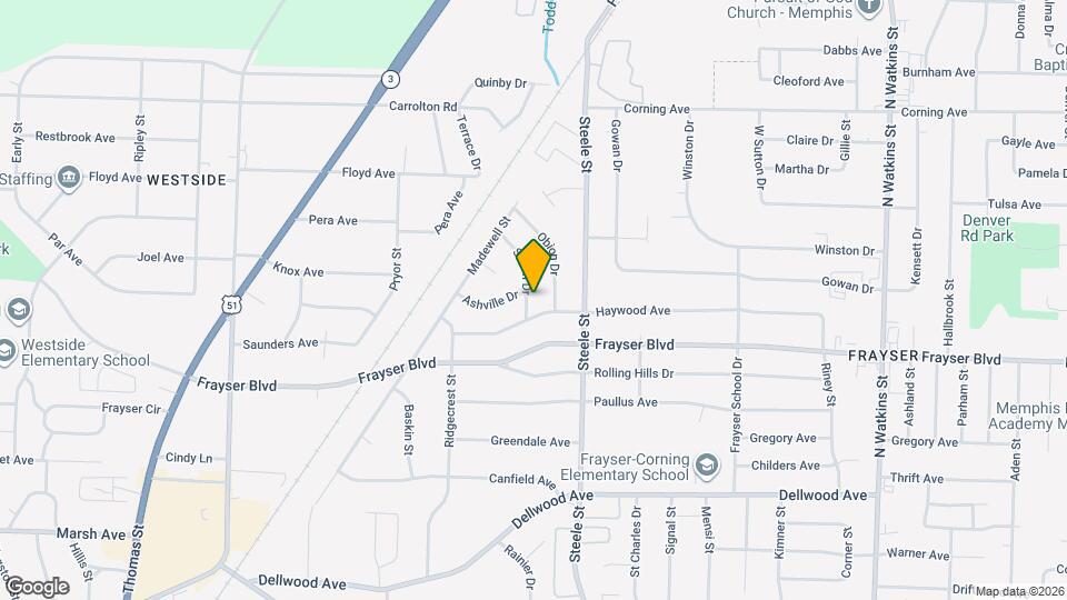 3430 Shiloh Dr Map and Location Details