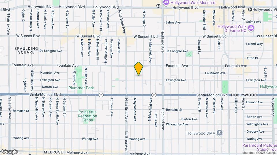 1212 1/2 N Sycamore Ave Map and Location Details