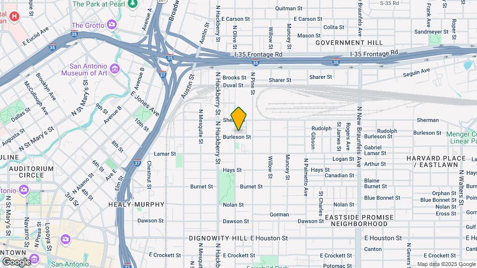 607 Burleson St Map and Location Details