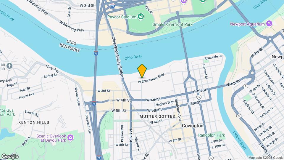 Covington Central Riverfront Map and Location Details