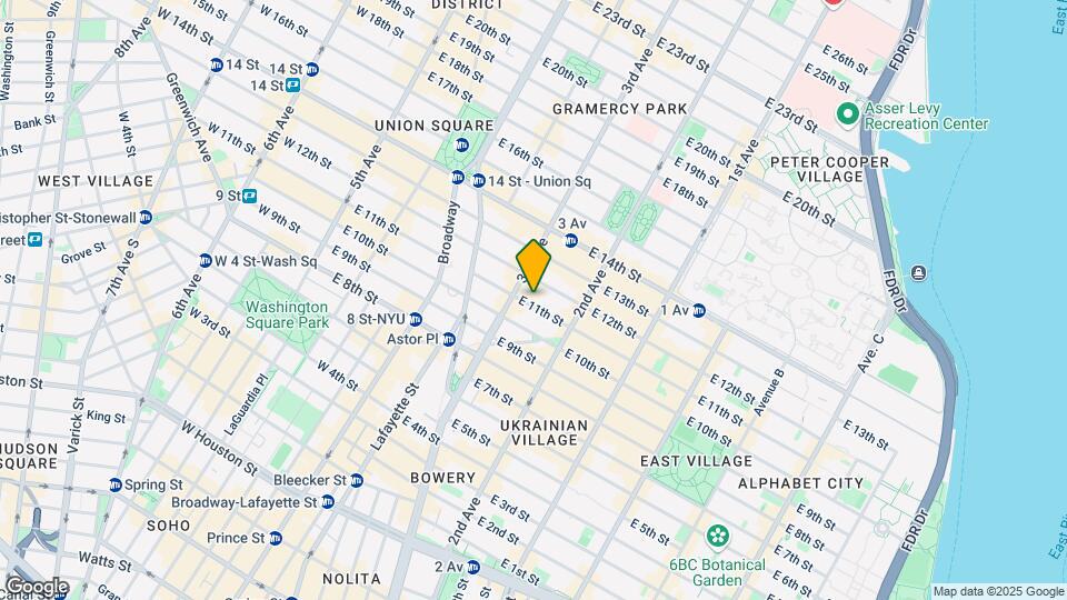 213 E 11th St Map and Location Details