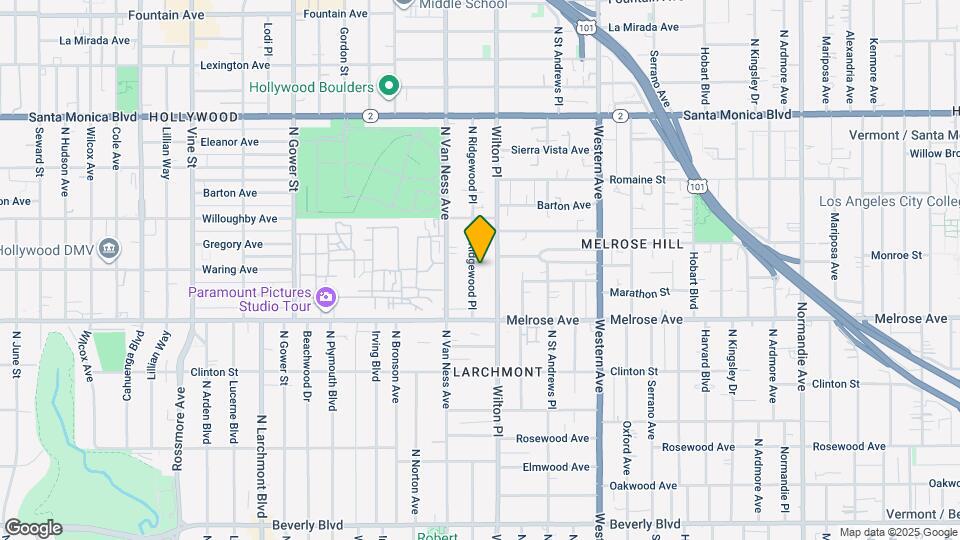 762 1/2 N Ridgewood Pl, Unit 762 1/2 Map and Location Details