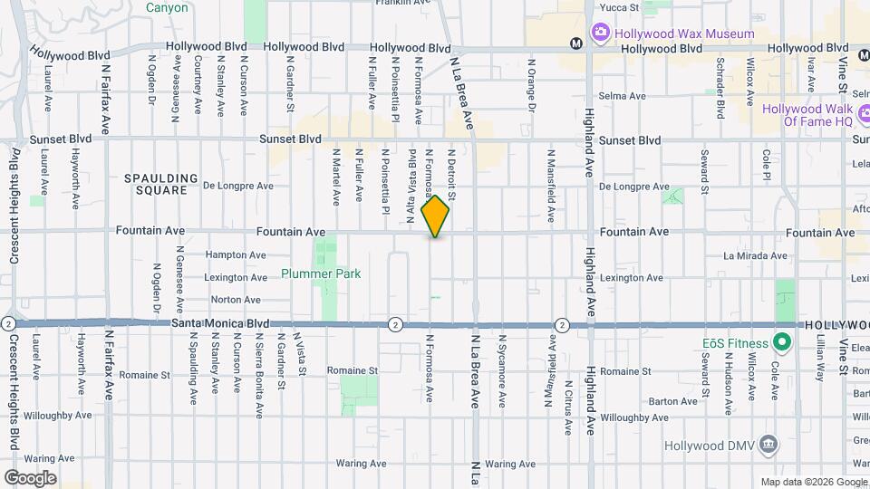 1246 N Formosa Ave Map and Location Details