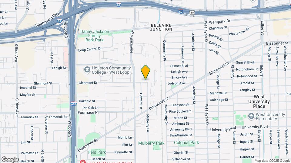 1201 Mulberry Ln Map and Location Details