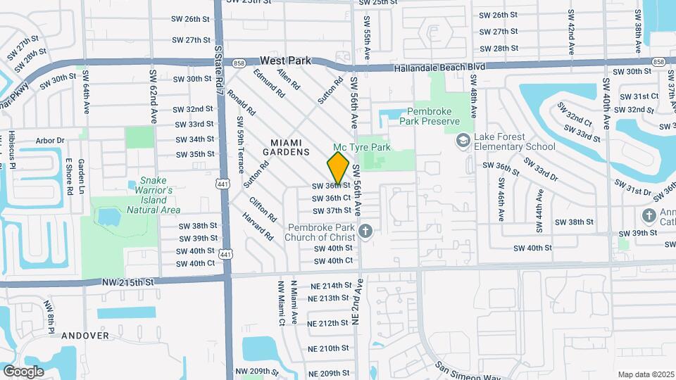 5614 SW 36th St Map and Location Details