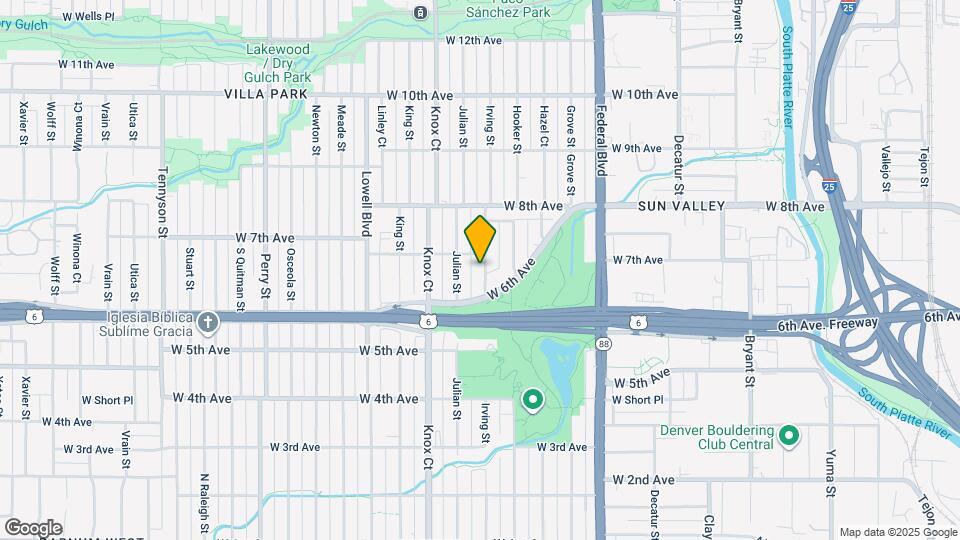 657 Irving St Map and Location Details