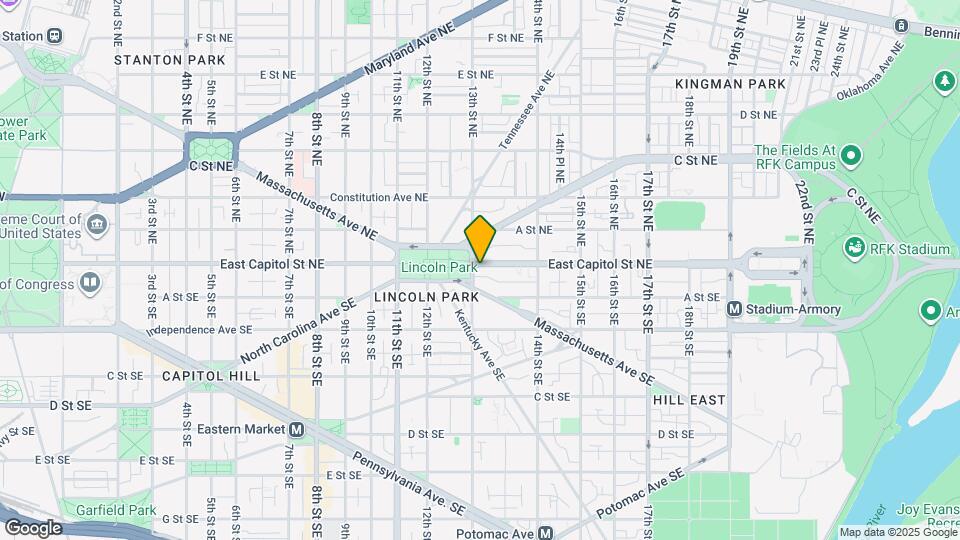 1305 East Capitol St SE Map and Location Details