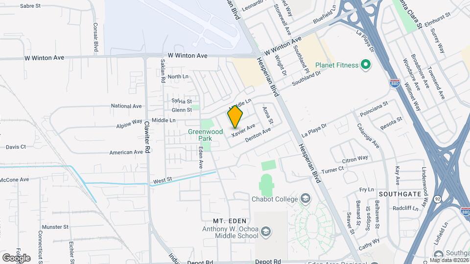 1387 Xavier Ave Mapa y Detalles de la Ubicación