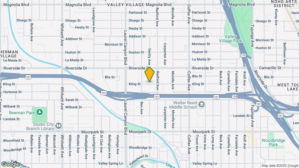 11924 Kling St Map and Location Details