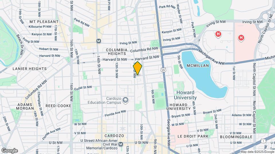 1030 Fairmont St NW, Unit T1 Map and Location Details