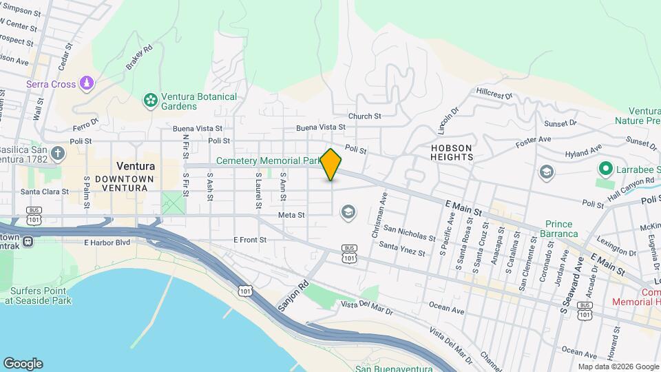 1295 E Santa Clara St Map and Location Details