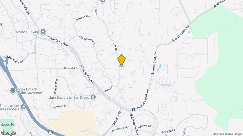 1656 York Dr Map and Location Details