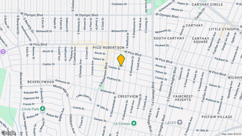1482 S Shenandoah St Mapa y Detalles de la Ubicación