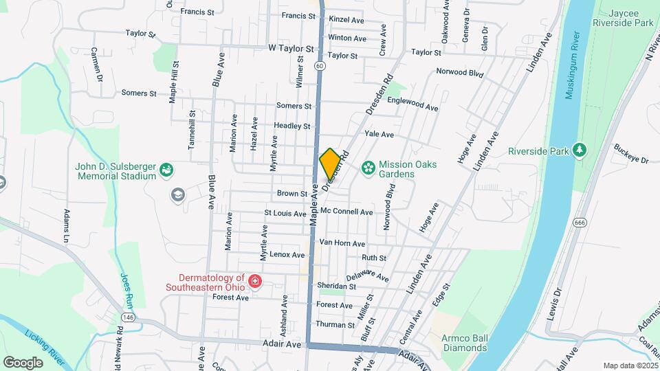 1856 Dresden Rd-Unit -1/2 Map and Location Details
