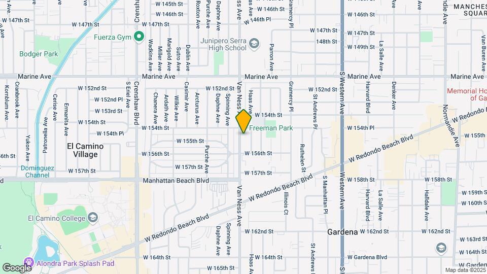 15416 Van Ness Ave Map and Location Details