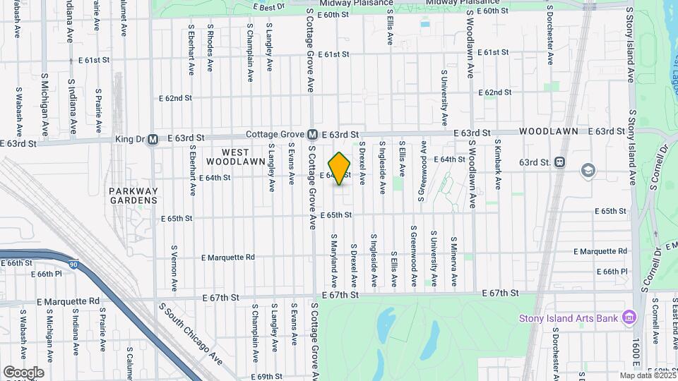 6425 S Maryland Ave Map and Location Details