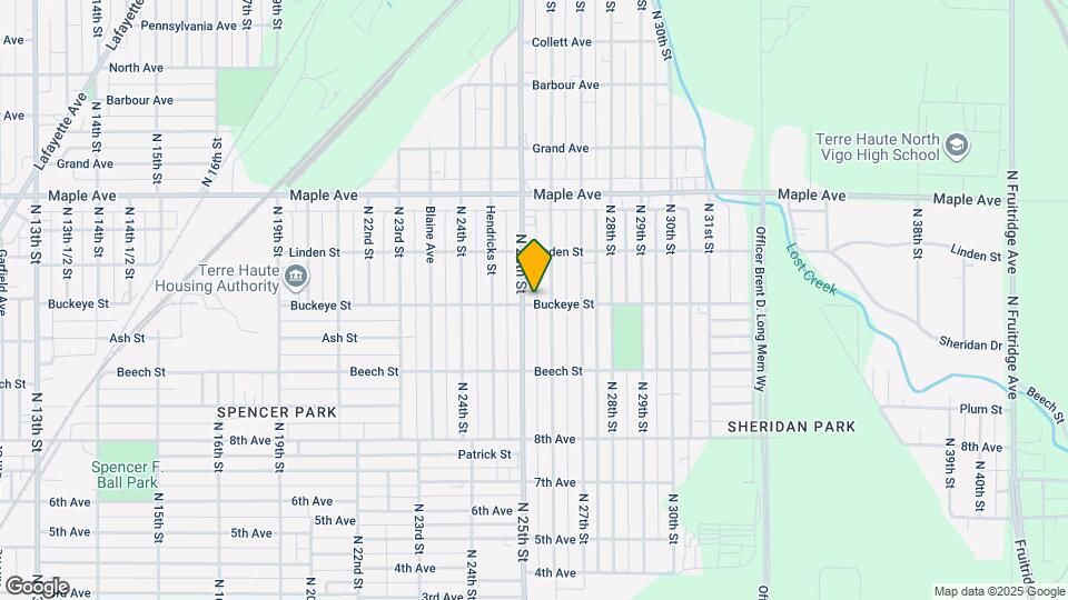 2001 N 25th St Map and Location Details