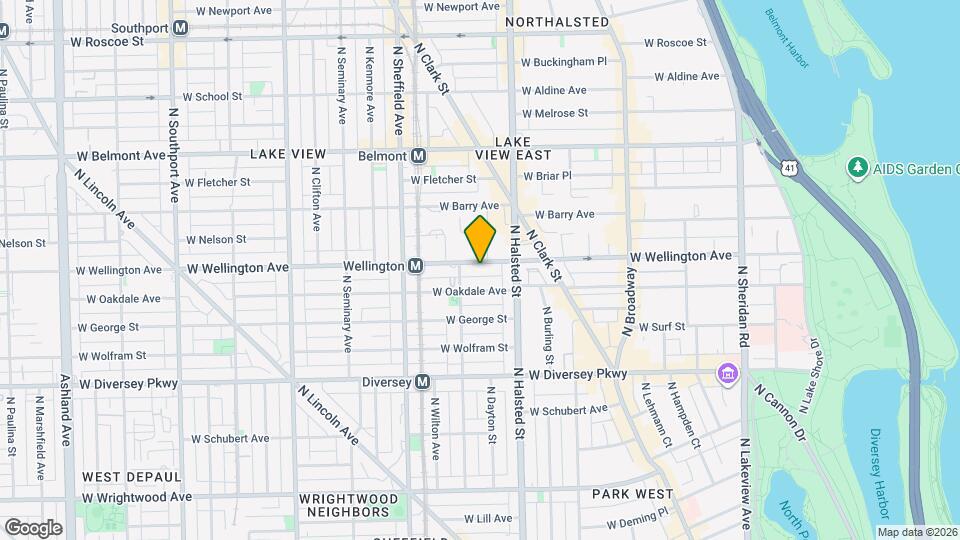 841 W Wellington Ave Map and Location Details