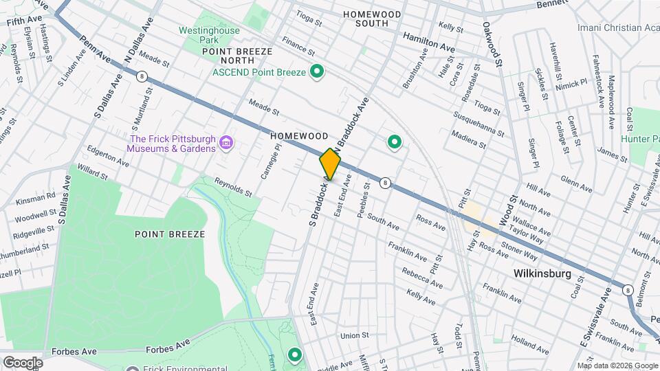 203 S Braddock Ave, Unit Unit A Map and Location Details