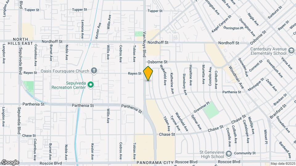 8820 Van Nuys Blvd Map and Location Details