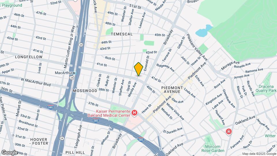 344 40th St, Unit #A Map and Location Details