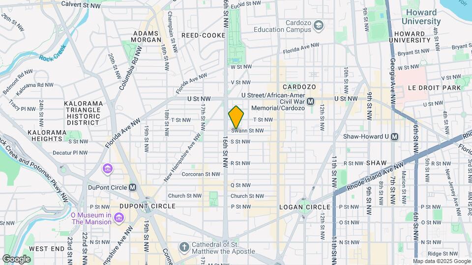 1524 Swann St NW Map and Location Details