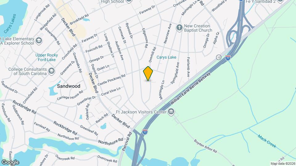 1633 Overhill Rd Mapa y Detalles de la Ubicación