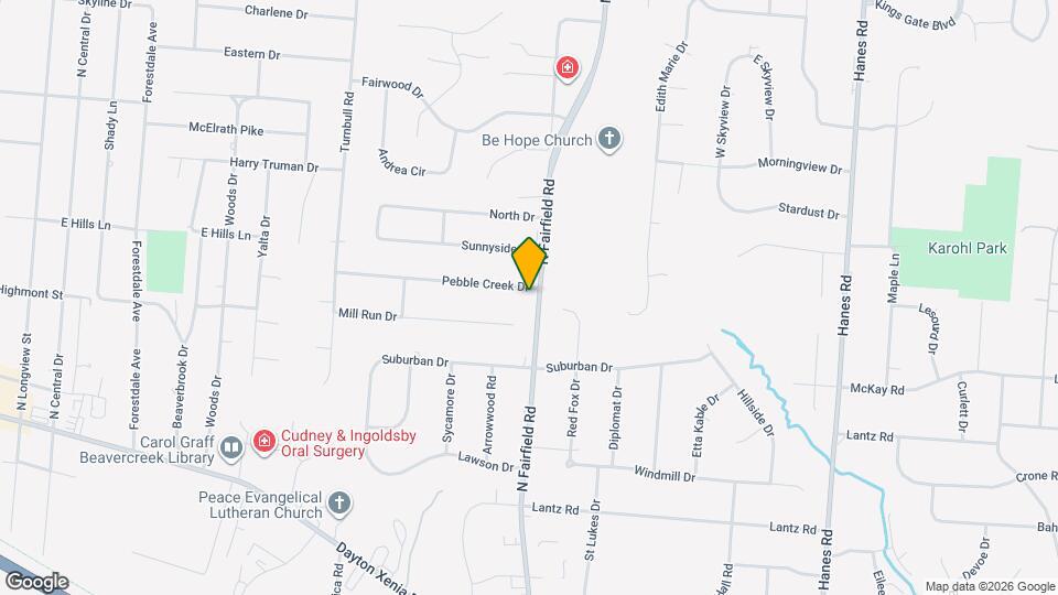 3321 Pebble Creek Dr Map and Location Details
