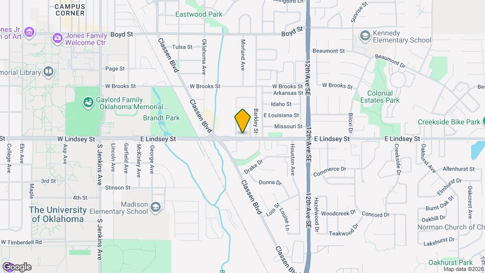 823 E Lindsey St Mapa y Detalles de la Ubicación
