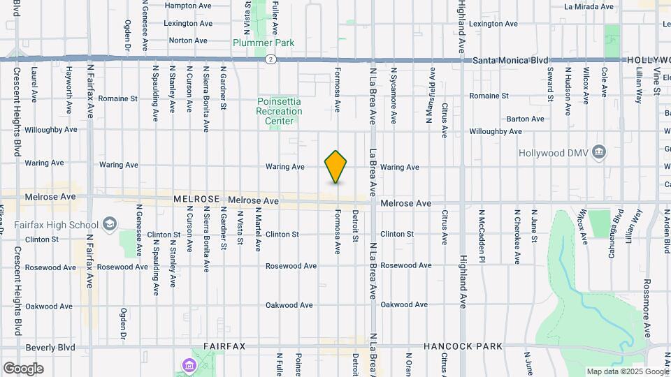 719 N Formosa Ave Map and Location Details