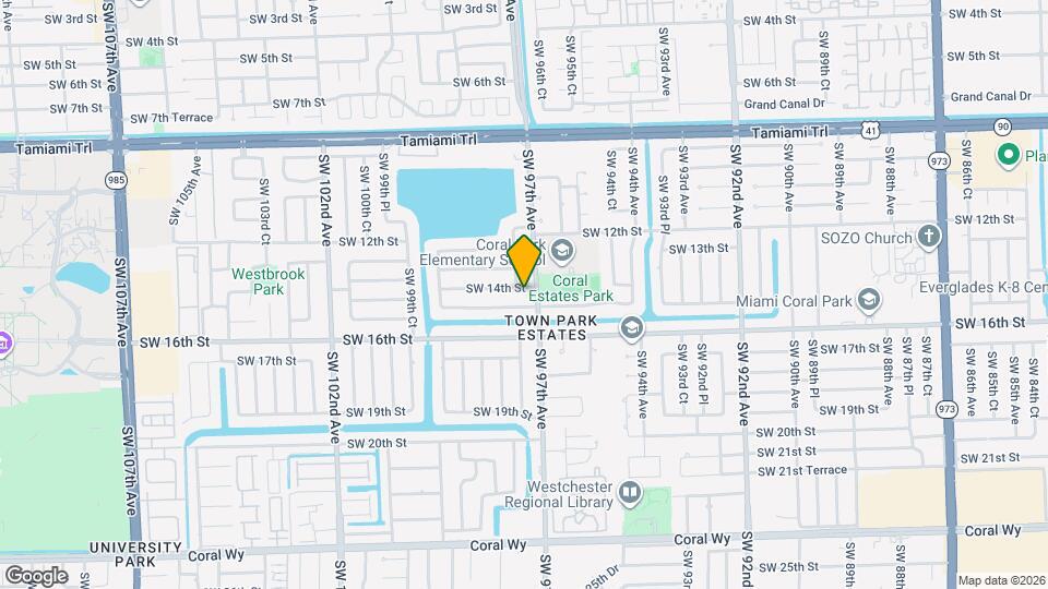 9710 SW 14th St Map and Location Details