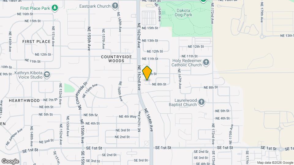 16208 NE 8th St Map and Location Details