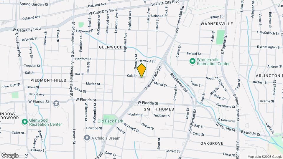 803 Oak St Map and Location Details