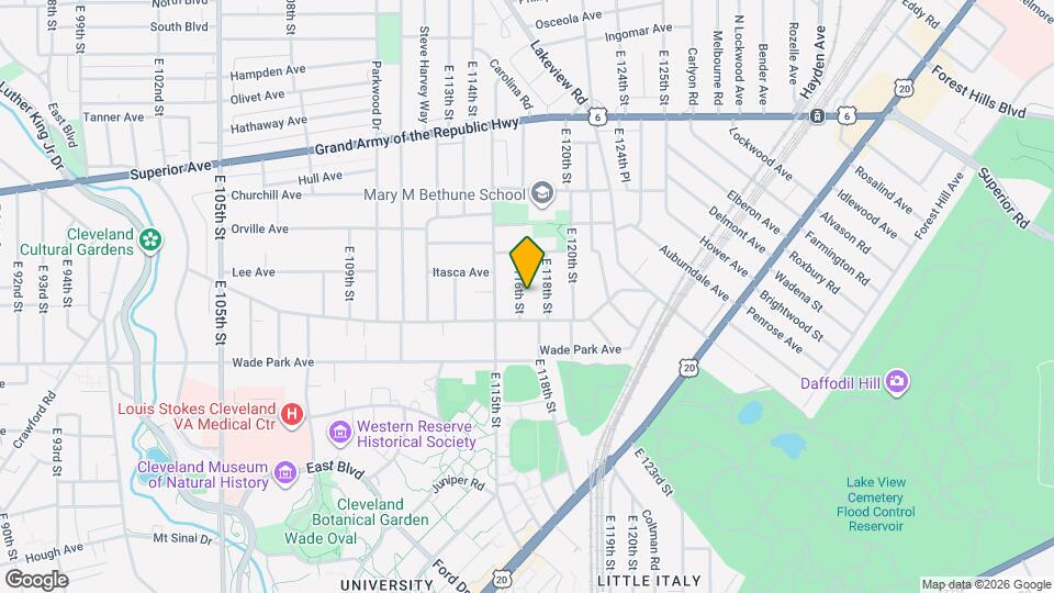 1477 E 116th St Map and Location Details