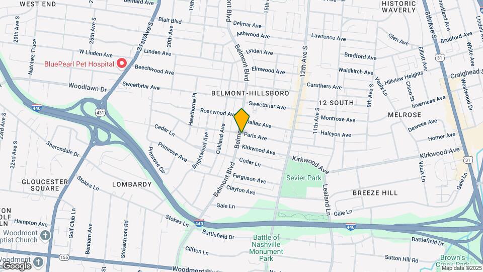 2800 Belmont Blvd Map and Location Details