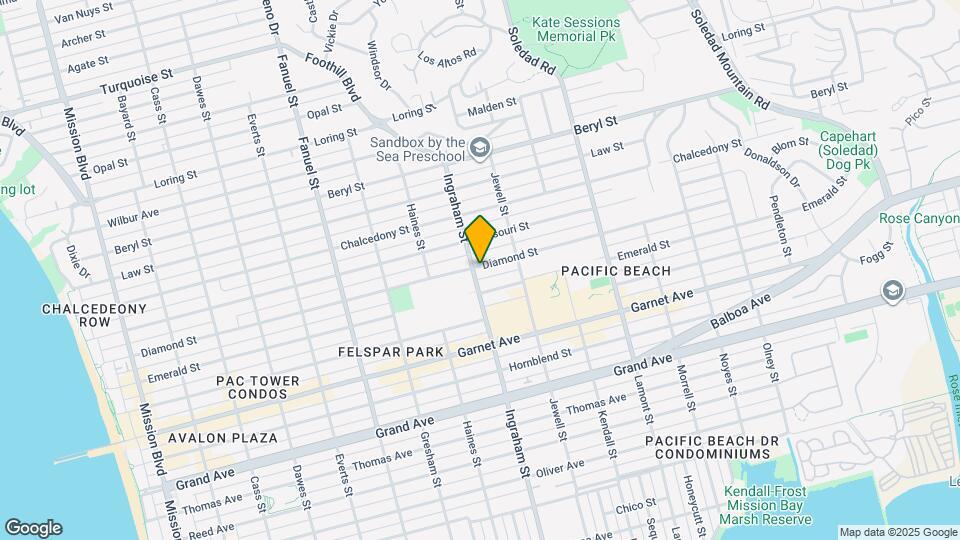 1619 1/2 Diamond St Map and Location Details