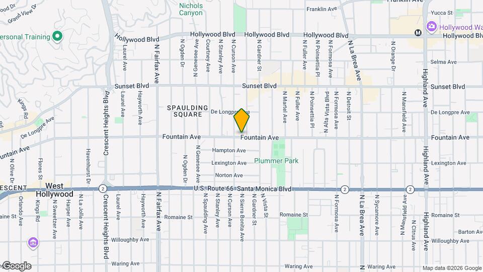 7531 Fountain Ave Map and Location Details