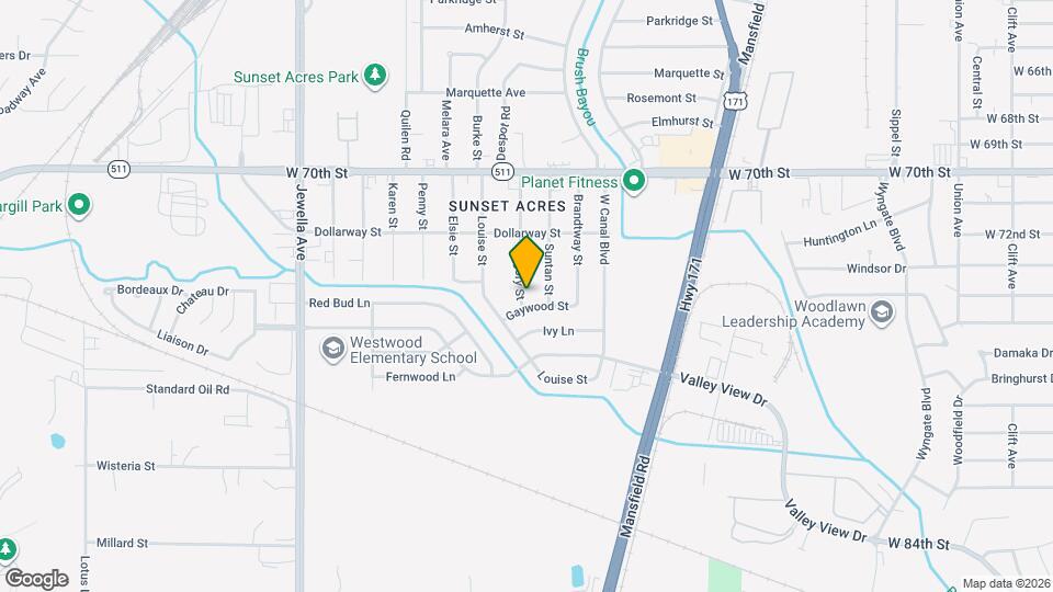 7209 Gregory St Map and Location Details