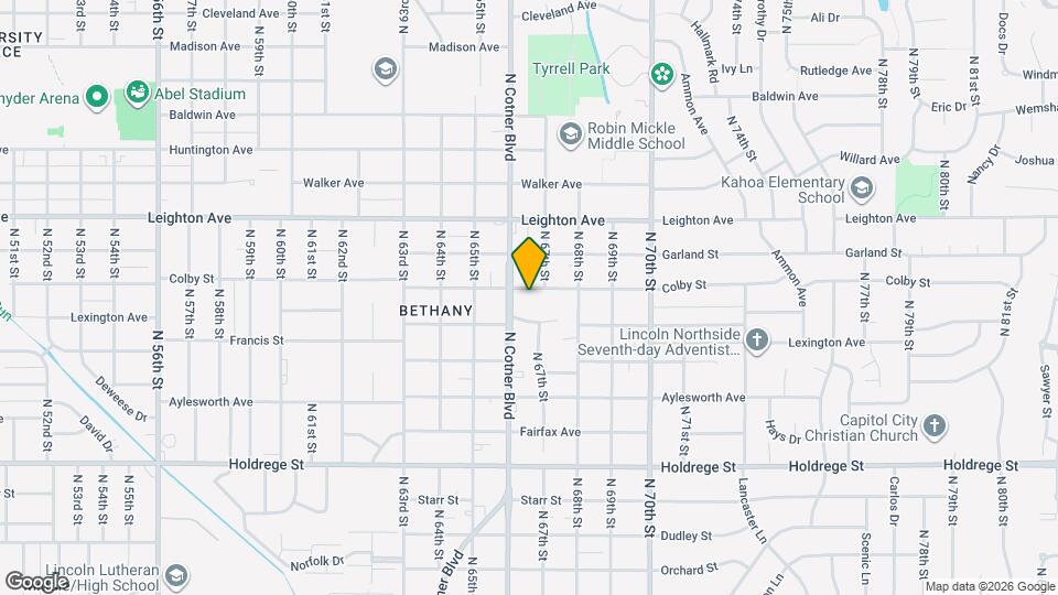 6617 Colby St Mapa y Detalles de la Ubicación