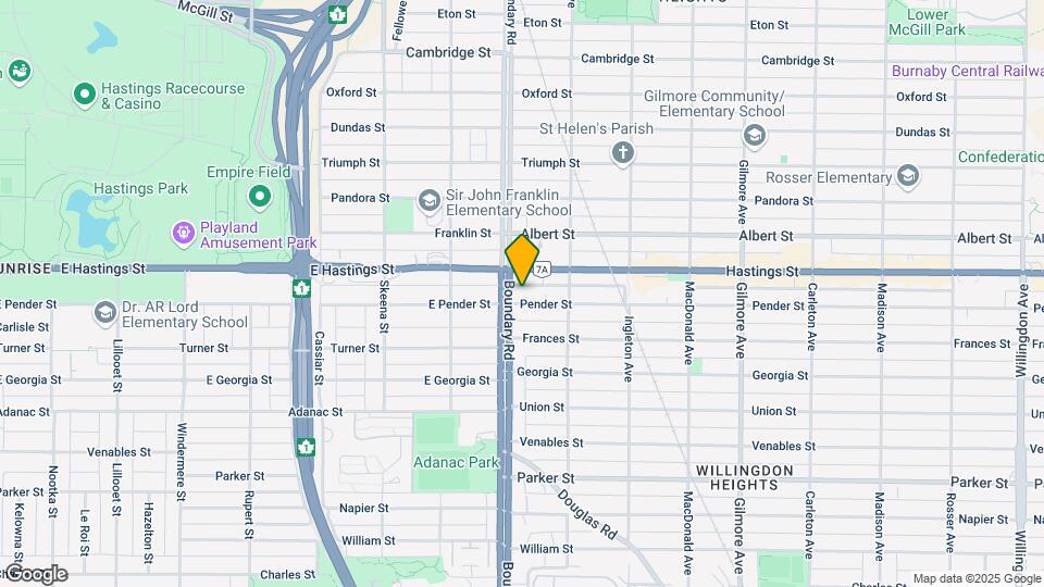 3709 Pender St Map and Location Details