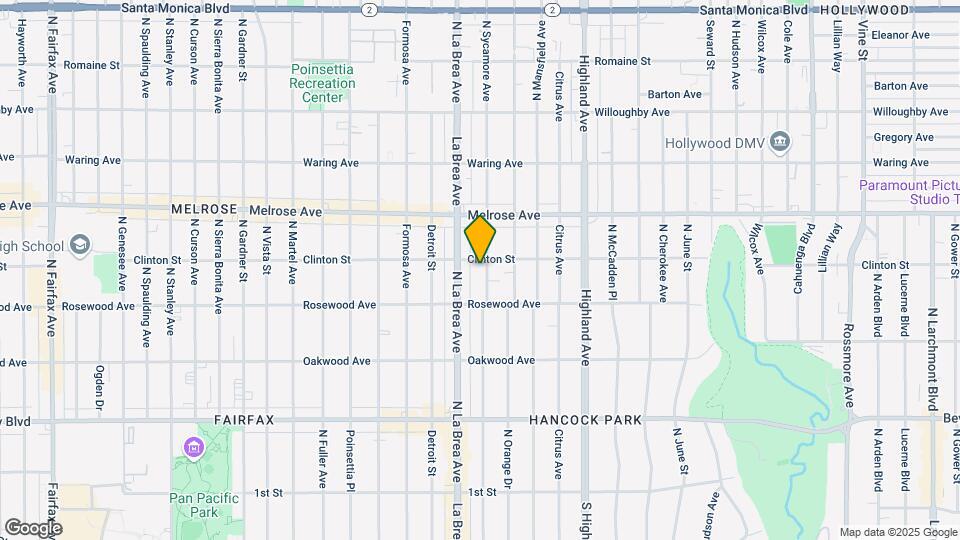 539 N Sycamore Ave Map and Location Details