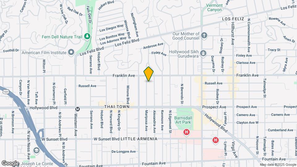 1830 N Mariposa Ave Mapa y Detalles de la Ubicación